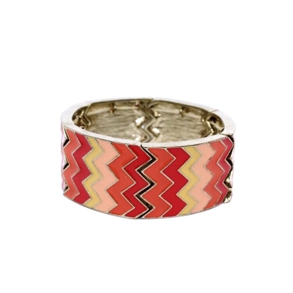 Jewelry - 🌈4/$15 SHADES OF ORANGE CHEVRON BRACELET.